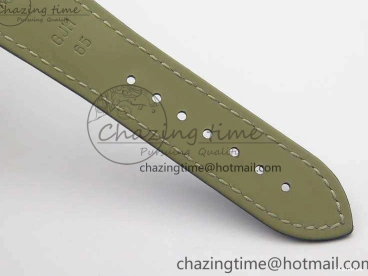 0308 MoistureWicking De Ville Chronograph SS OMF 1:1 Best Edition Blue Dial On Blue Leather Strap A 8110